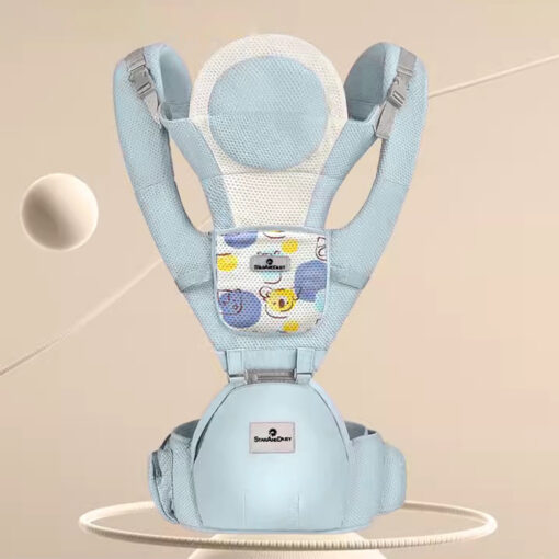 StarAndDaisy Little Traveler New Born Baby Carrier with 4 Carry Positions, Baby Sling Carrier with Hip seat for 0-36 Months Babies - Blue