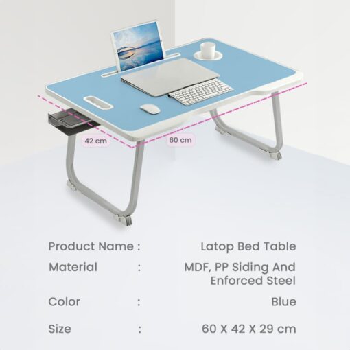Details of Buddy Stand Bed Table Blue