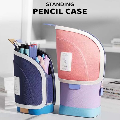 StarAndDaisy Kids Pen Case with Spacious Storage, Multifunctional Stationery Organizer for School Office - Pink - Image 2
