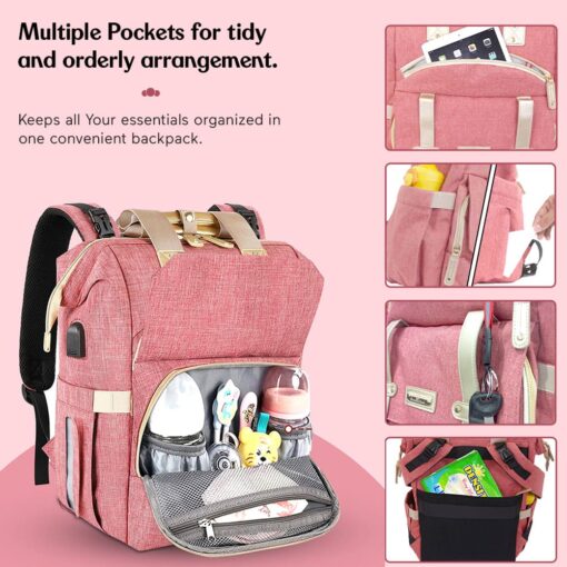 multiple pocket maternity bag