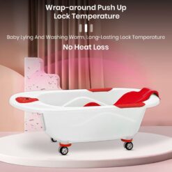 Anti-slip Baby Bath Tub with Detachable Wheels