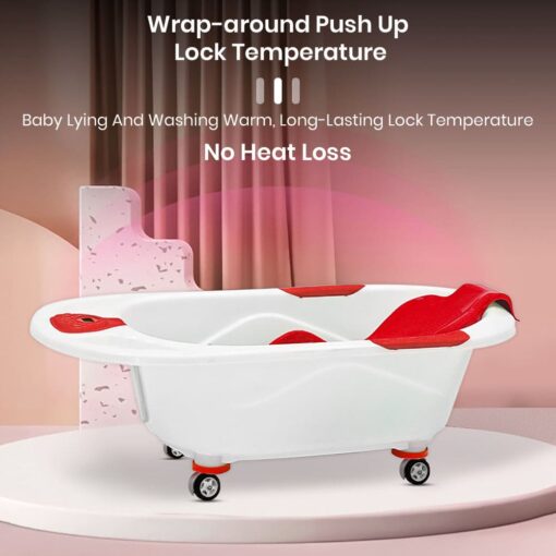 Anti-slip Baby Bath Tub with Detachable Wheels